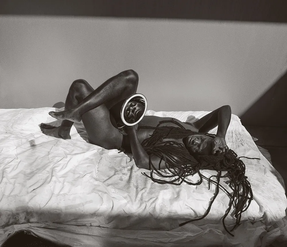 Zanele Muholi, Bona III, ISGM, Boston, from the series ‘Somnyama Ngonyama’, 2019. © Zanele Muholi. Courtesy Stevenson, Cape Town/Johannesburg and Yancey Richardson, New York