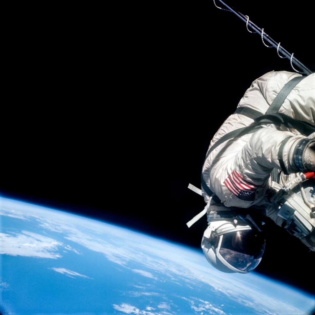 The first ever selfie taken in space! NASA’s historic early images as they’ve never been seen before