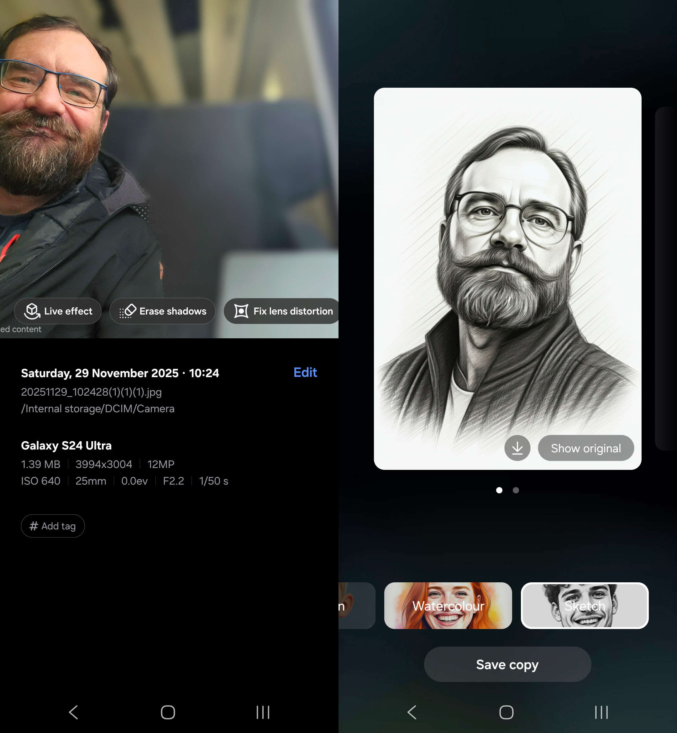 Portrait studio sketch