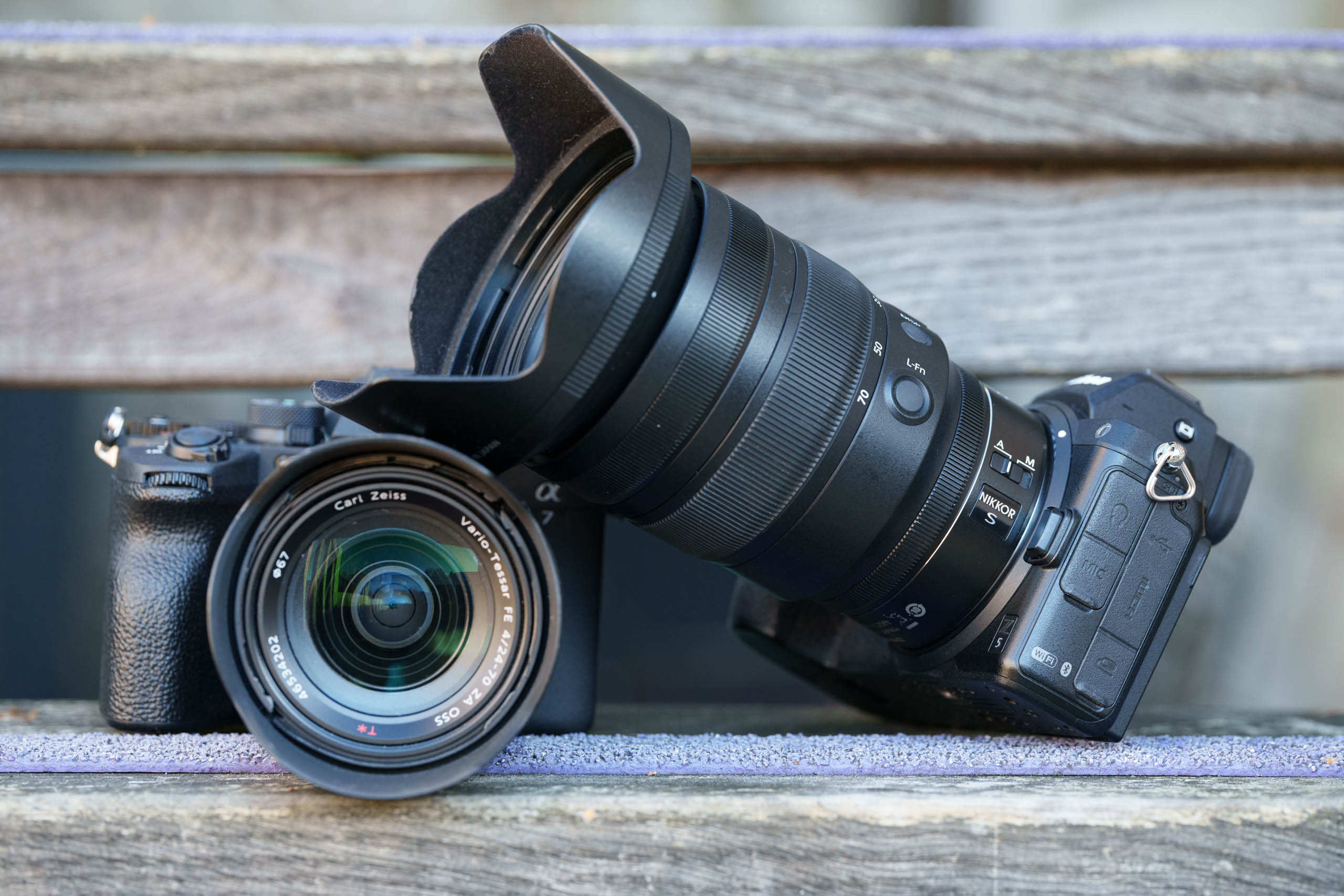 Nikon Z5 and Sony A7IV side by side. Image credit: Angela Nicholson