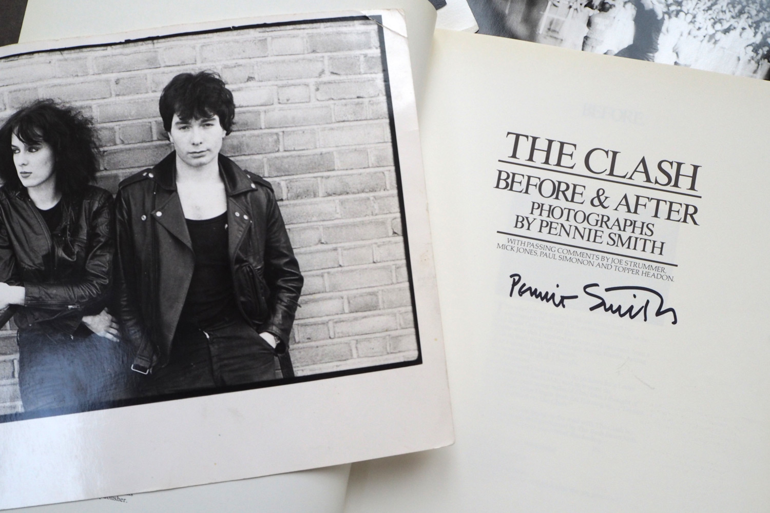 Pennie Smith signature. Photo GS