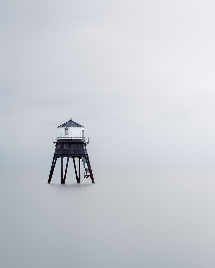 Dovercourt, Essex, this image captures the town’s historic lighthouse in calm, overcast conditions