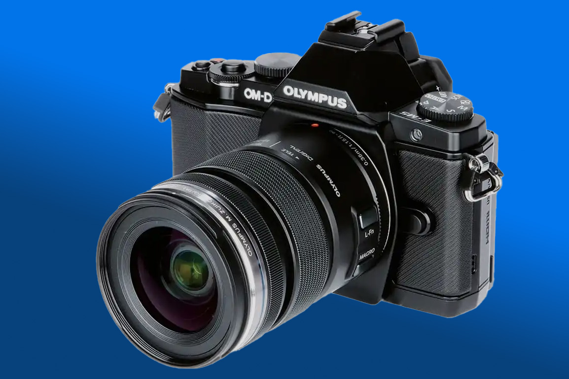 The original Olympus OM-D E-M5 with 12-50mm lens. Image AP
