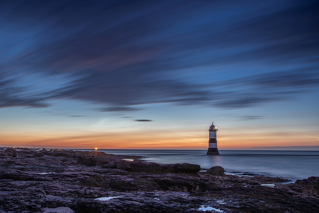 sunset at Penmon Point Lighthouse