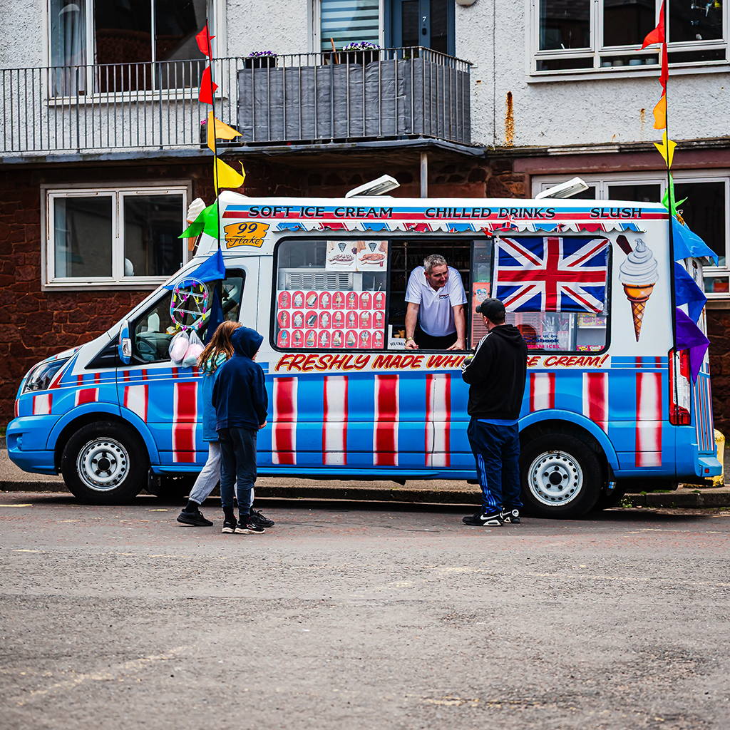 colourful ice cream van