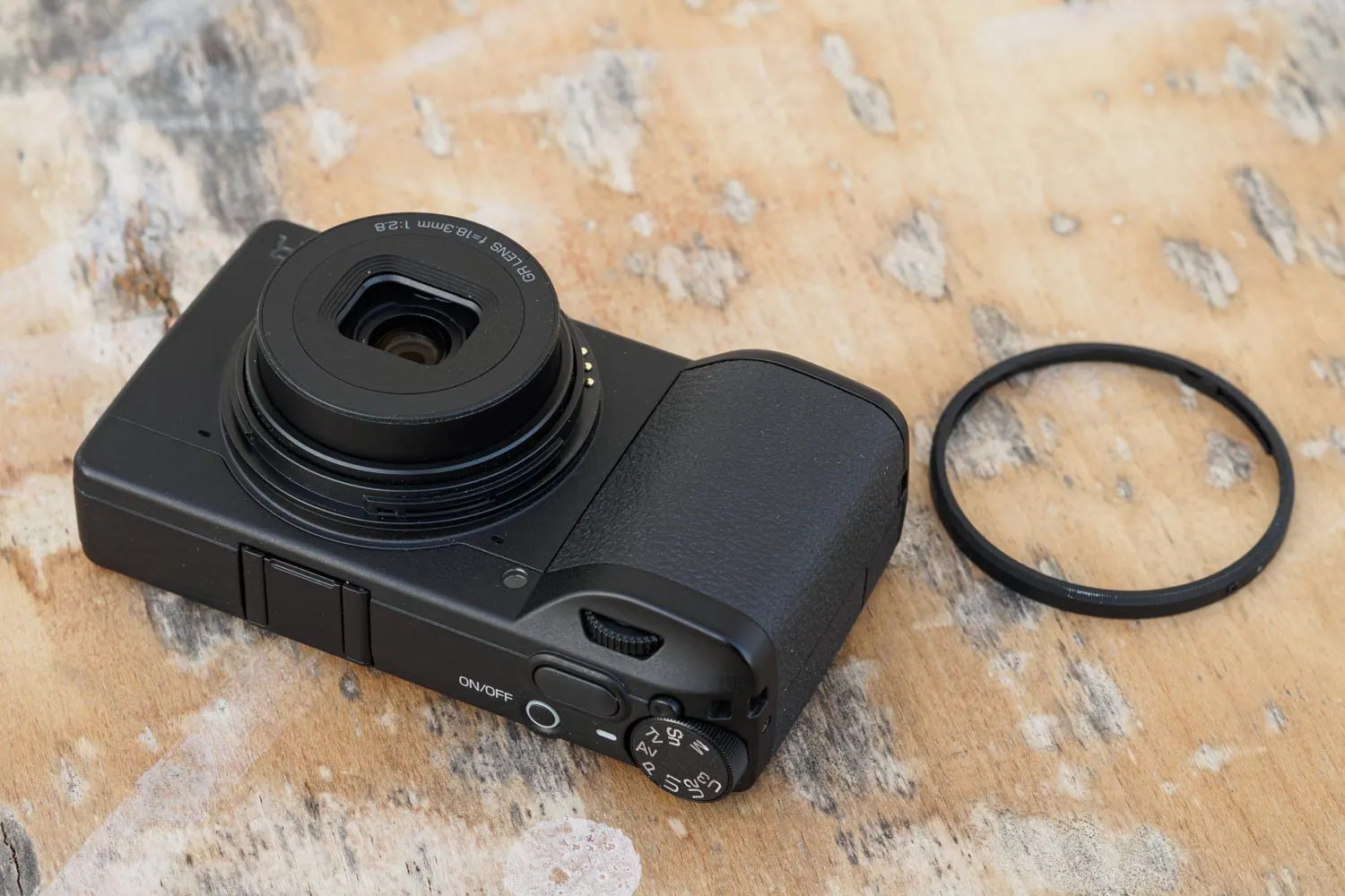 Ricoh GR IV Monochrome lens accessory mount. 