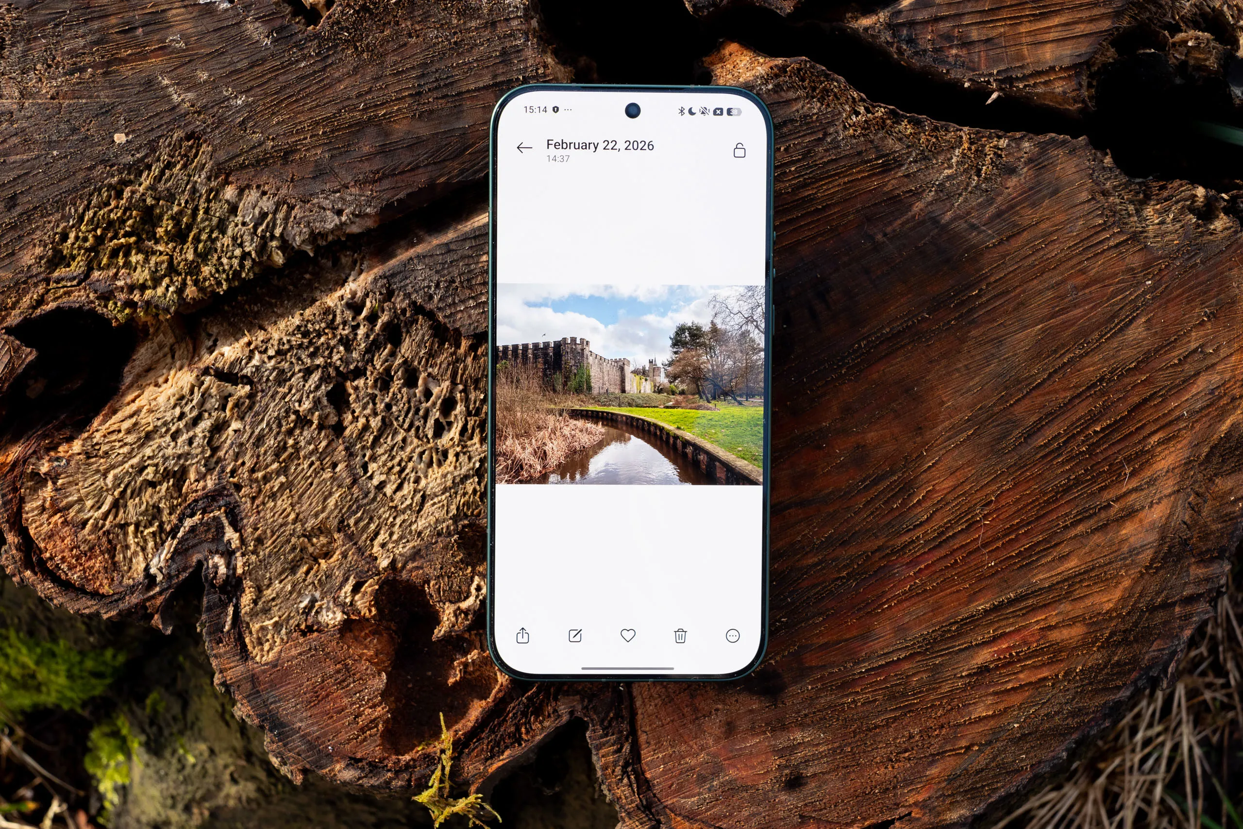An image taken on the Xiaomi 17 Ultra displayed on its screen